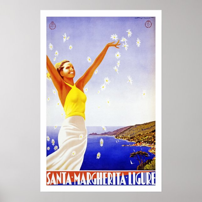 Poster de voyage Vintage Père Noël Margherita Ital (Devant)
