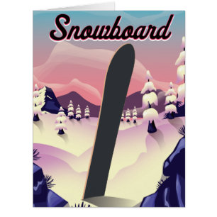 poster de voyage vintage Snowboard