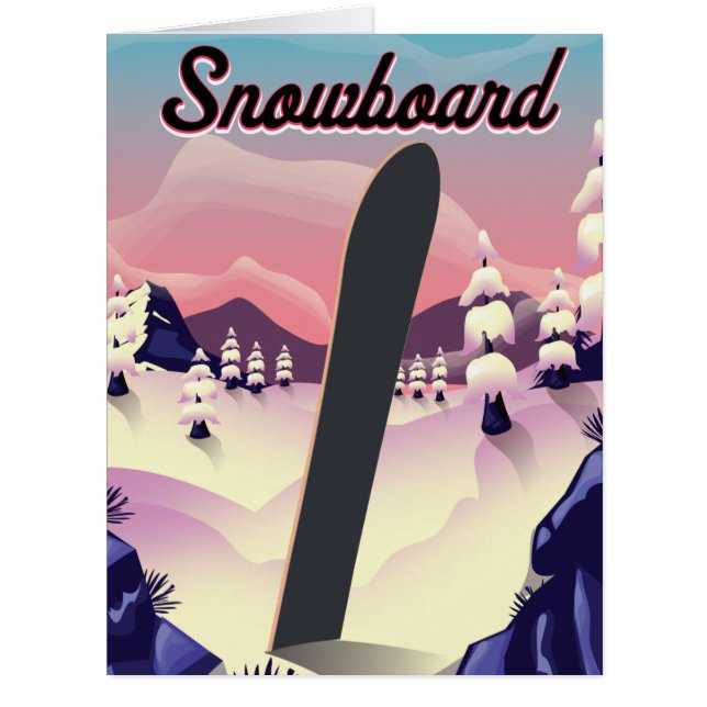 poster de voyage vintage Snowboard (Devant)