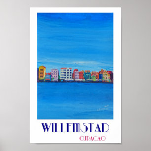 Poster de Willemstad Curacao Retro