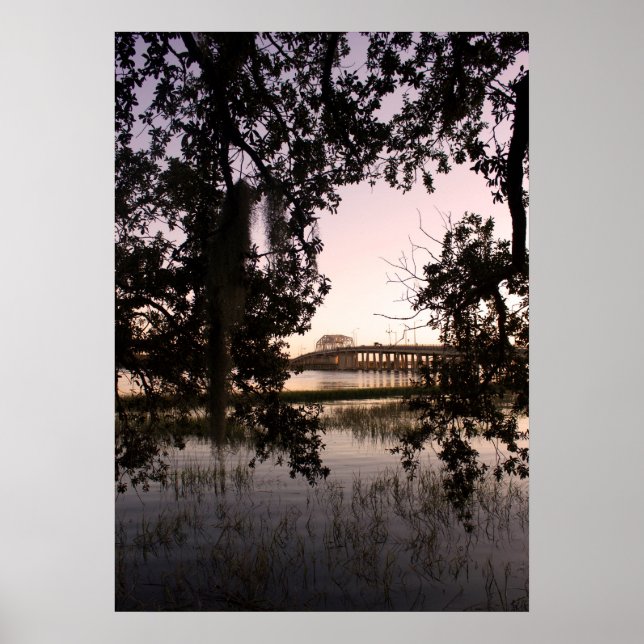 Poster de Woods Memorial Bridge au coucher du sole (Devant)