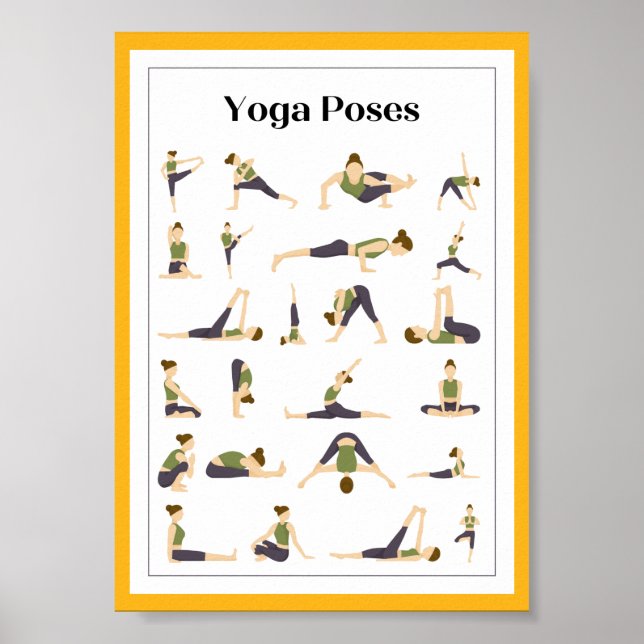 Poster de Yoga Pick a Pose Brain Break Poster (Jau (Devant)