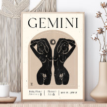 Poster de Zodiac féminin Gemini