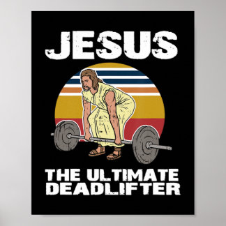 Poster Deadlift Jesus I Christian Weighlifting Travail dr