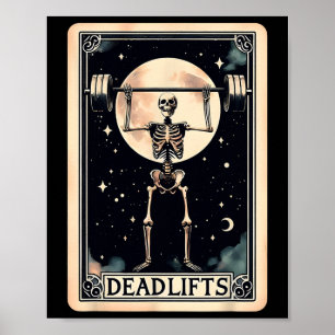 Poster Deadlift Workout Gym Poids Lifting Funny Hallowee
