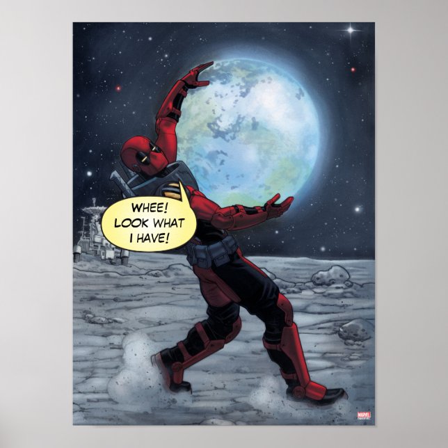Poster Deadpool Tenant La Terre (Devant)