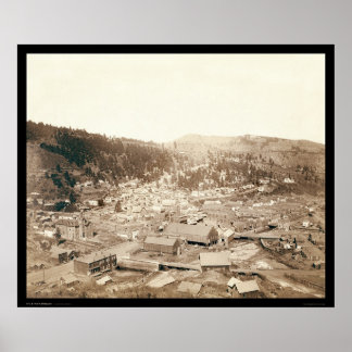 Poster Deadwood View from McGovern Hill SD 1888