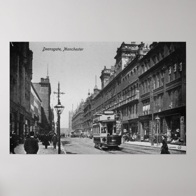 Poster Deansgate, Manchester, vers 1910 (Devant)