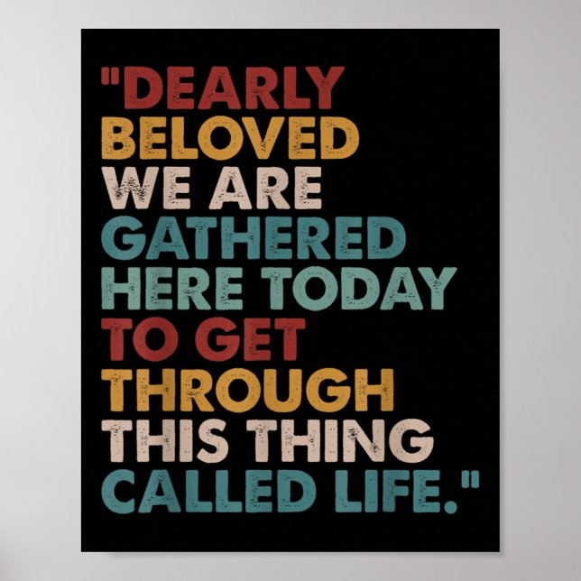 Poster Dearly Beloved Nous Sommes Réunis Ici Aujourd'Hui  (Devant)