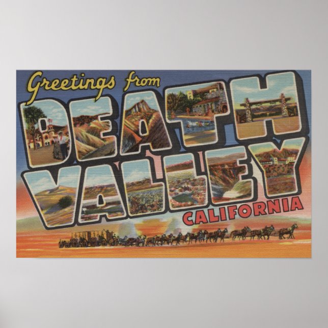 Poster Death Valley, Californie - Scènes de grandes lettr (Devant)