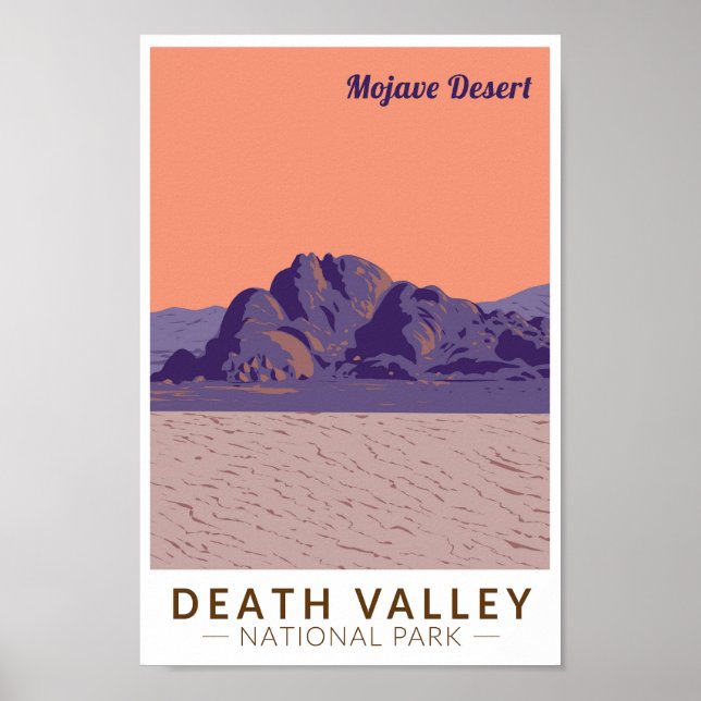 Poster Death Valley National Park Mojave Desert Travel (Devant)