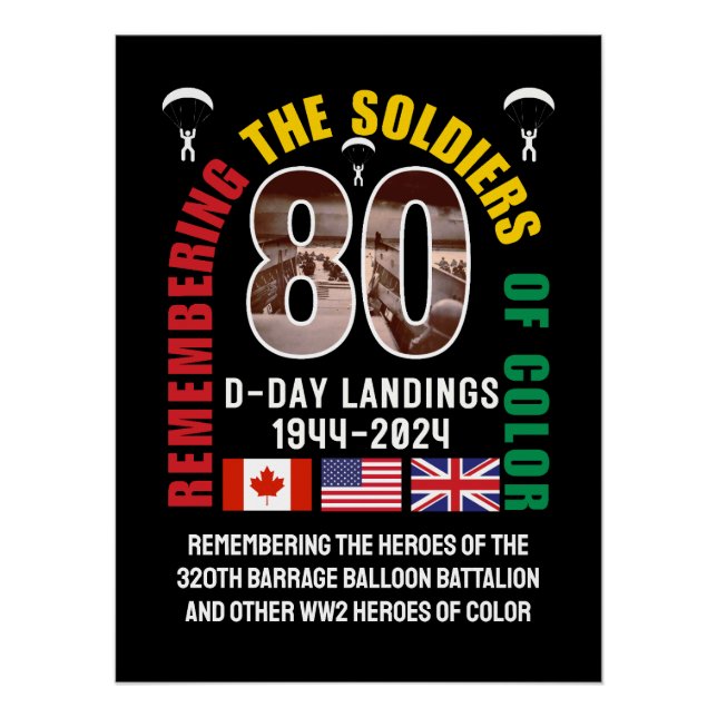 Poster DÉBARQUEMENTS DU JOUR J 80e anniversaire Soldats d (Devant)
