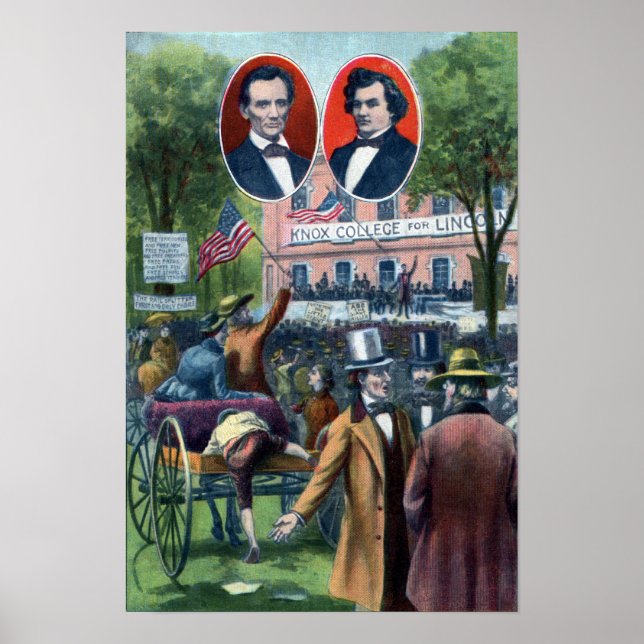Poster Débat Lincoln-Douglas de 1858 (Devant)