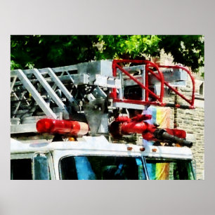 Poster DÉBUT DE MOINS DE 20 $ - Échelle de camion-feu