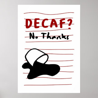 Poster Déca Non Merci — Création de Citation de Café Impe