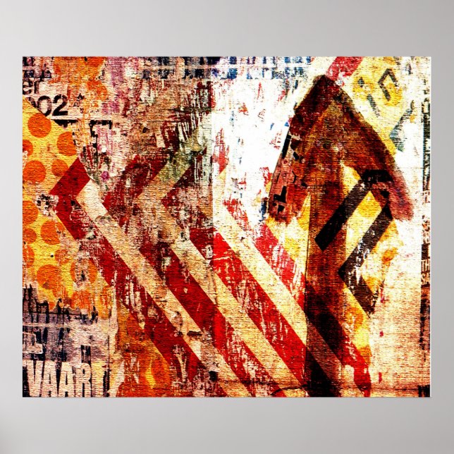 Poster décadence urbaine art abstrait (Devant)