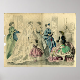 Poster Décembre 1866 Plaque de mode