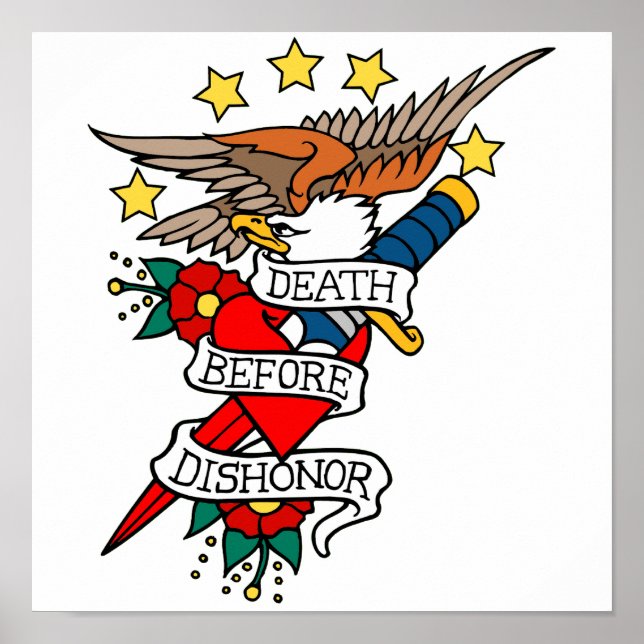 Poster Décès avant le déshonorant (Devant)