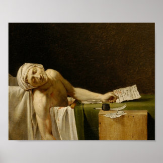 Poster Décès de Marat par Jacques-Louis David