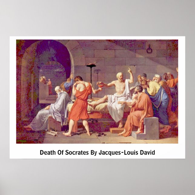 Poster Décès De Socrate Par Jacques-Louis David (Devant)