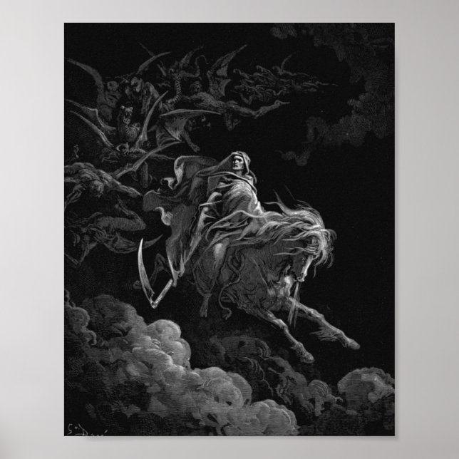 Poster Décès Sur Un Cheval Pâle Par Gustave Dore (Devant)