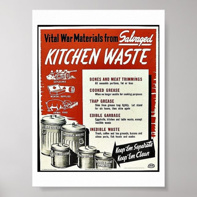 Poster Déchets de cuisine (Devant)