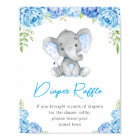 Déchets Raffle Signal Blue Elephant Baby Boy Douch