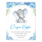 Déchets Raffle Signal Blue Elephant Baby Boy Douch