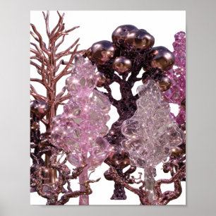 Poster Déclaration de ART ABSTRAIT Argent Chic Design