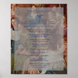 Poster "Déclaration de la Société de Secours" Peinture Do