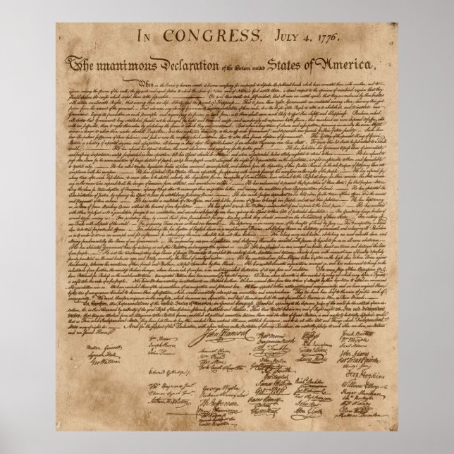 Poster Déclaration d'indépendance (Devant)