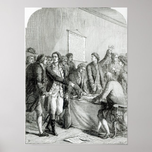 Poster Déclaration d'indépendance des États-Unis (Devant)