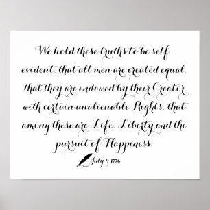 Poster Déclaration d'indépendance des États-Unis de 1776