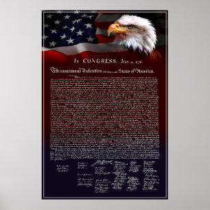 Poster Déclaration d'indépendance des États-Unis de 1776