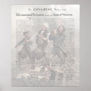 Poster Déclaration d'indépendance des États-Unis / Esprit