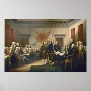 Poster Déclaration d'indépendance par John Trumbull 1819