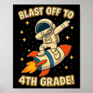 Poster Décollage 4e année fusée Dab Space Cool School V