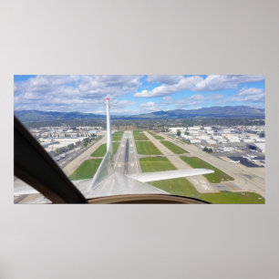 Poster Décollage de l'aéroport Van Nuys
