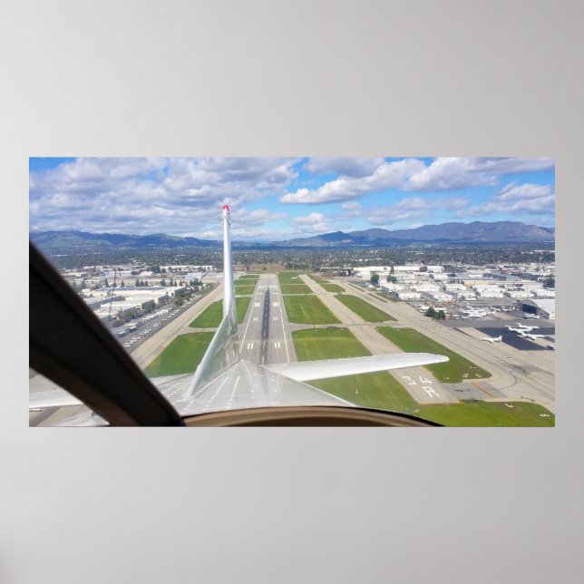 Poster Décollage de l'aéroport Van Nuys (Devant)