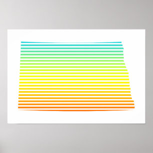 Poster décoloration du refroidissement du dakota du nord