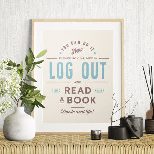 Poster Déconnexion et lecture d'un livre