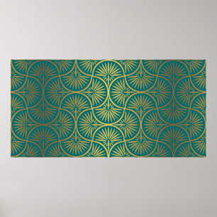 Poster Décor art motif. Papier peint vintage. japonais ou
