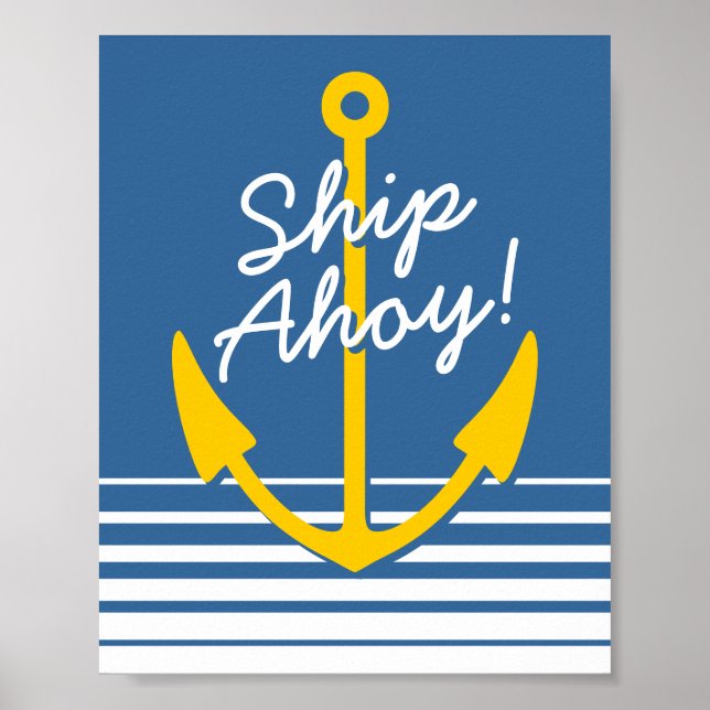 Poster Décor d'affiche murale marine | Ancrage de bateau  (Devant)