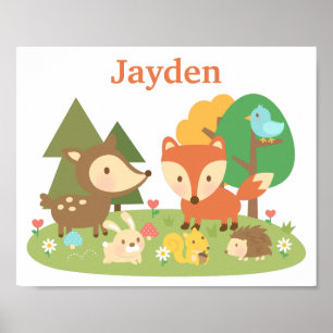 Poster Décor de chambre pour enfants avec des animaux mig