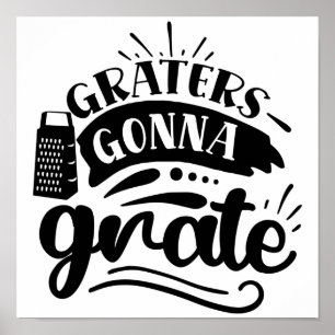 Poster Décor de cuisine amusant, Cadeau pour cuisinier, A
