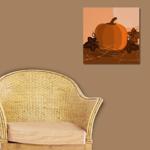 Poster Décor de cuisine traditionnel orange citrouille