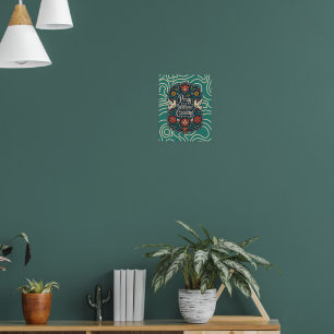 Poster Décor de ferme vintage Dove Floral pour salle de p