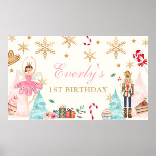 Poster Décor de fond pour l'anniversaire de Casse-Noisett