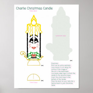 Poster Décor de la chandelle Charlie Christmas
