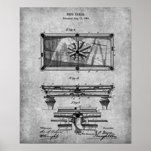 Poster Décor de la salle de billard Imprimer 10 Table de 